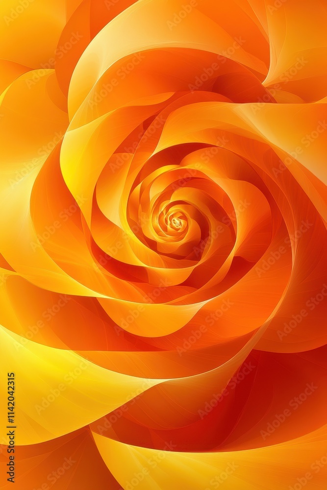 Vibrant orange and yellow spiral rose petals create a stunning floral pattern, evoking warmth and beauty. Vibrant orange and yellow spiral rose petals create a stunning floral pattern, evoking warmth and beauty.