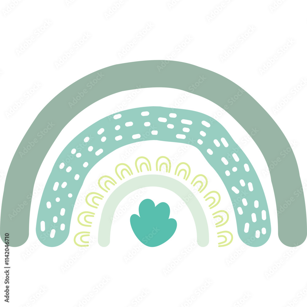 Organic Rainbow Illustration Organic Rainbow Illustration