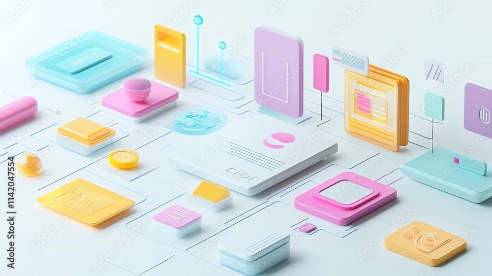 custom made wallpaper toronto digital3D Diagram Illustrating the User Experience Journey with Key Touchpoints
