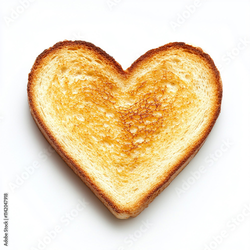 heart shaped slice of toast photo