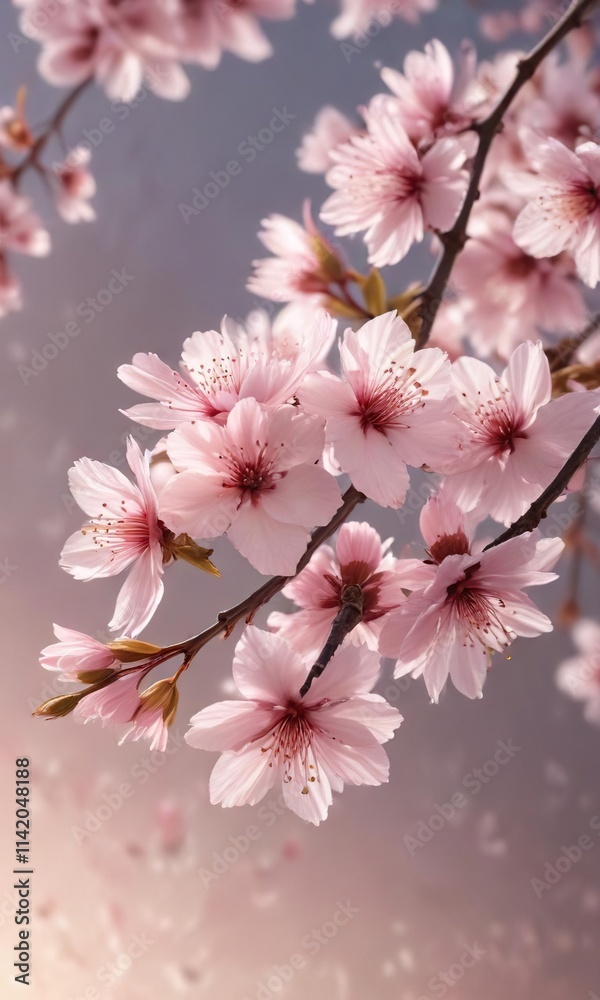 delicate cherry blossom branches with soft pink hues and intricate leaf shapes, gentle pink blooms, ornamental tree, cherry blossoms leafy branches delicate cherry blossom branches with soft pink hues and intricate leaf shapes, gentle pink blooms, ornamental tree, cherry blossoms leafy branches