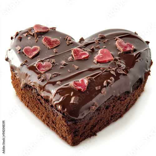 Heart shaped chocolate cookie