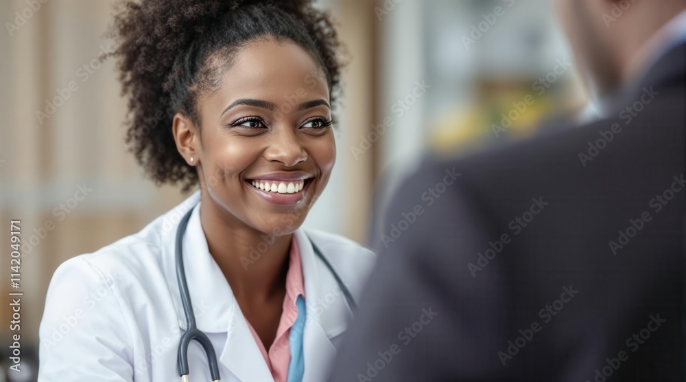 African American woman doctor in uniform African American woman doctor in uniform