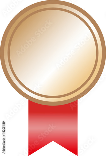 gold medal with ribbon