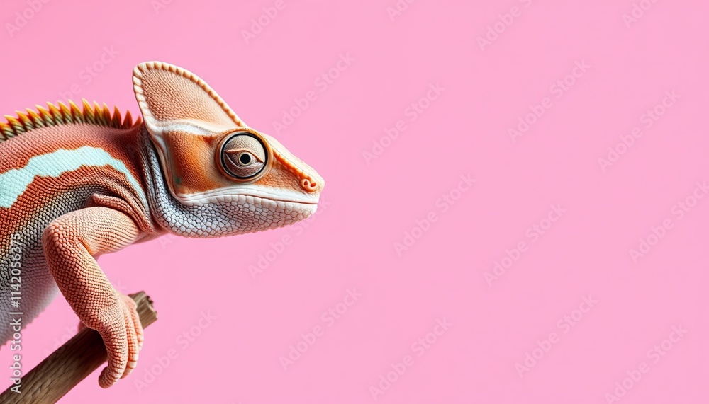 Obraz premium Cute squirrel wearing a hat posing inside a photography studio, in a photo with a gradient green background