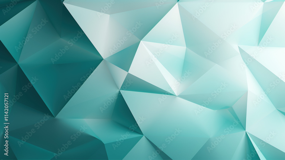 Fototapeta premium Abstract Teal Geometric Background