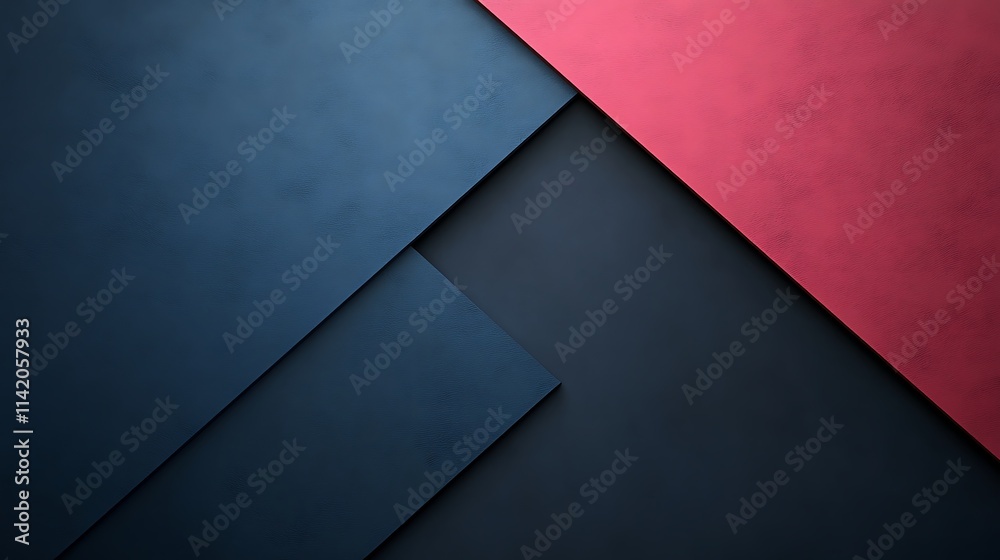 Abstract geometric shapes in shades of blue and red Abstract geometric shapes in shades of blue and red