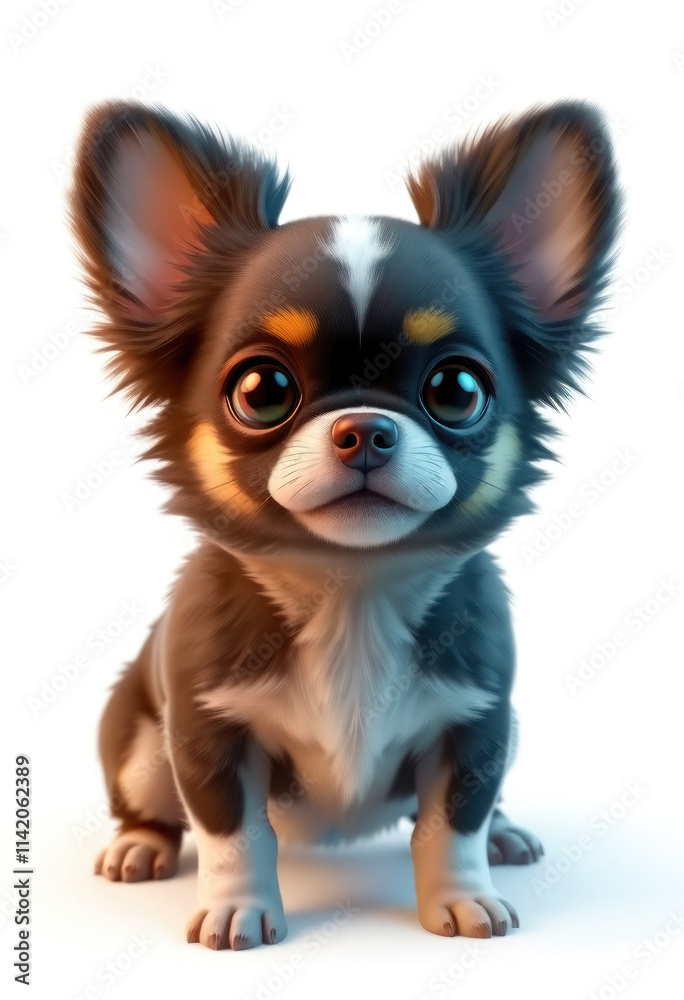 Montessori Flashcards Clipart Kawaii Papillon Dog Clipart isolated on a white background. Suitable for animal flashcard, alphabet flashcards Montessori Flashcards Clipart Kawaii Papillon Dog Clipart isolated on a white background. Suitable for animal flashcard, alphabet flashcards