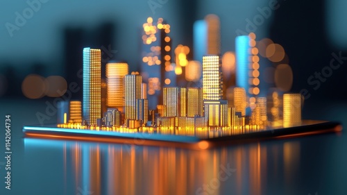 Wallpaper Mural Smart City on Tablet Tech Innovation Future Urbanism Torontodigital.ca