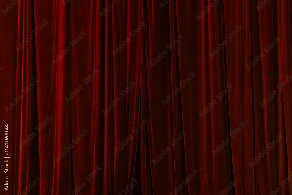 Red curtain in theatre background Red curtain in theatre background