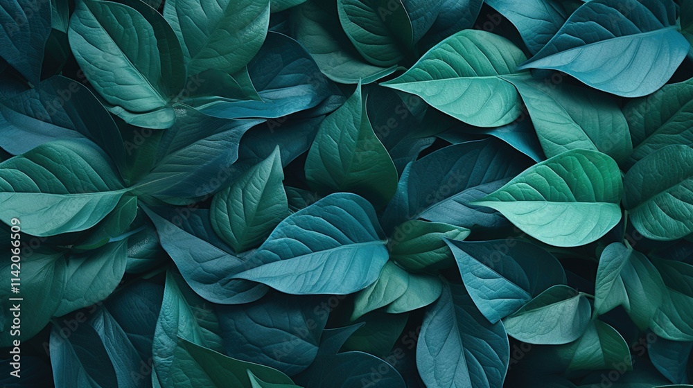 Teal Green Leaf Background Texture Teal Green Leaf Background Texture