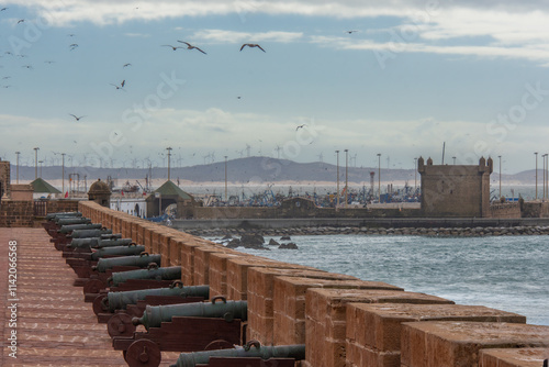 Canon of the historic fortress of the city of Essaouira in Morocco