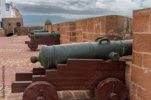 Canon of the historic fortress of the city of Essaouira in Morocco