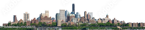 Brooklyn skyline buildings daytime view with transparent no background PNG