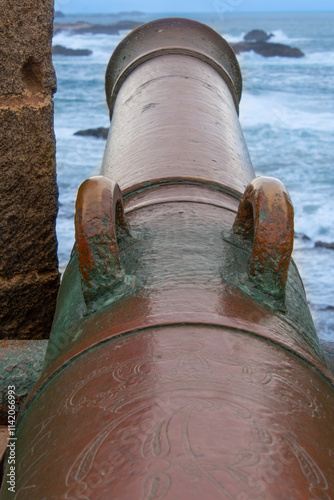 Canon of the historic fortress of the city of Essaouira in Morocco