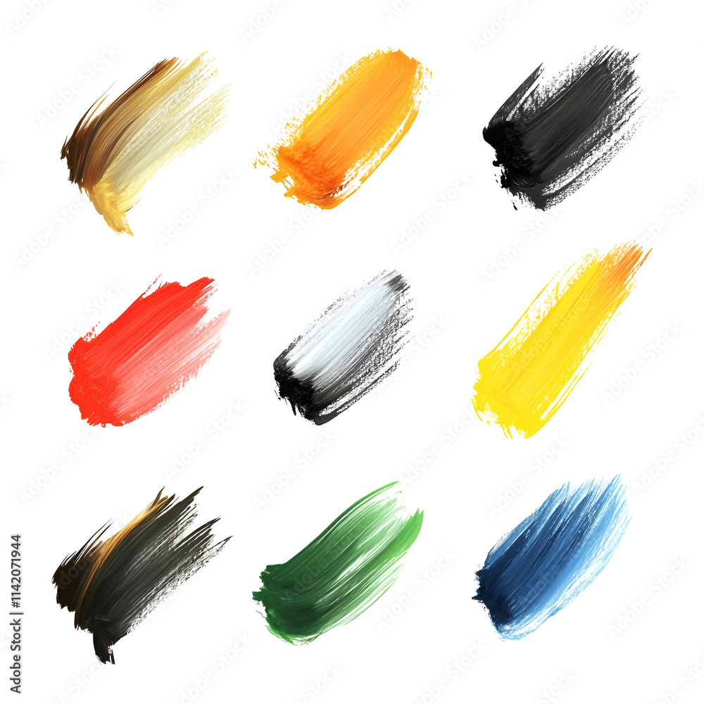 set of watercolor paint brush strokes set of watercolor paint brush strokes