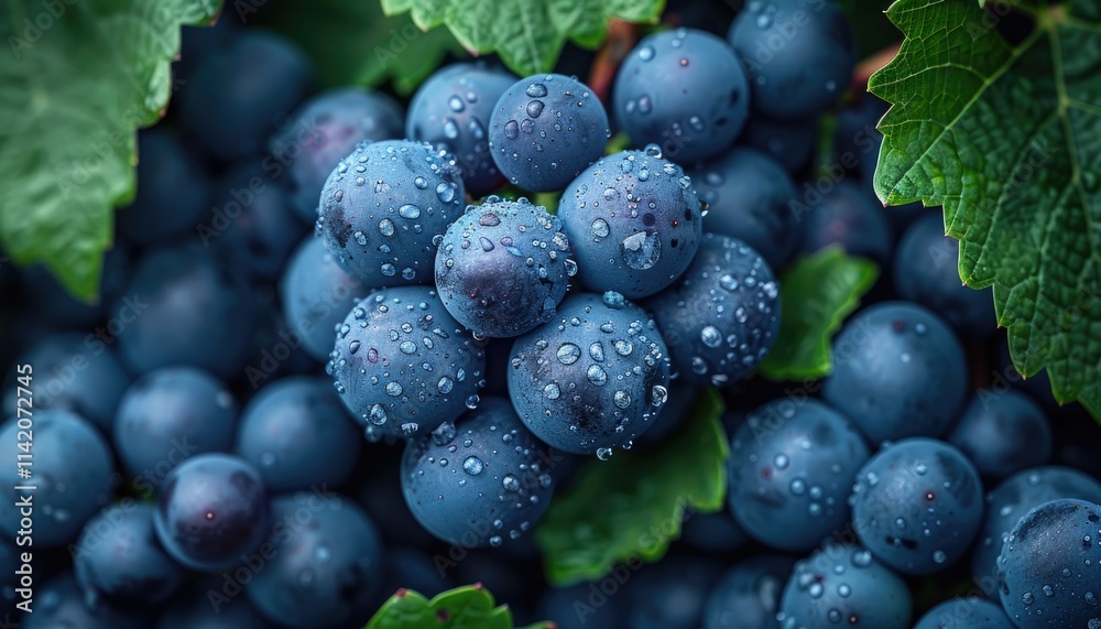 Dew Kissed Blue Grapes On The Vine Dew Kissed Blue Grapes On The Vine