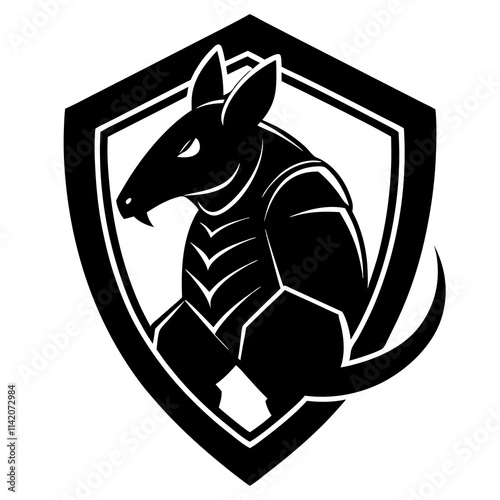 Armadillo Shield Defender esport mascot design vector silhouette