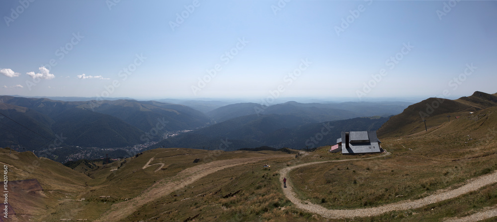 Fototapeta premium Romania landscape on a cloudy summer day