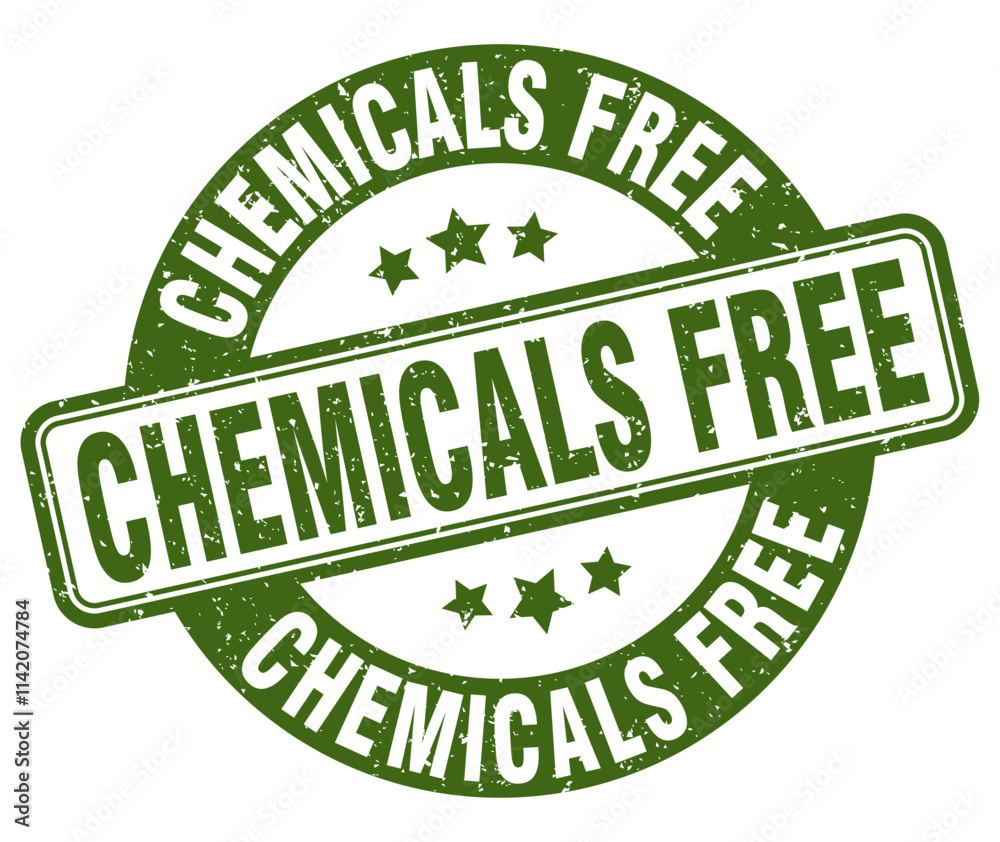 CHEMICALS FREE stamp CHEMICALS FREE stamp