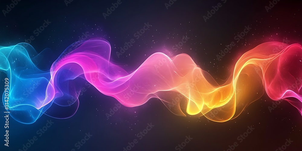 Obraz premium Abstract colorful wave energy flow.