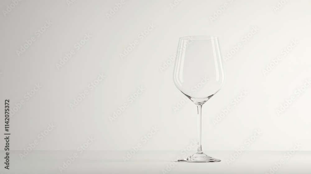 Bright and Airy Wine Glass on Minimal Background Bright and Airy Wine Glass on Minimal Background