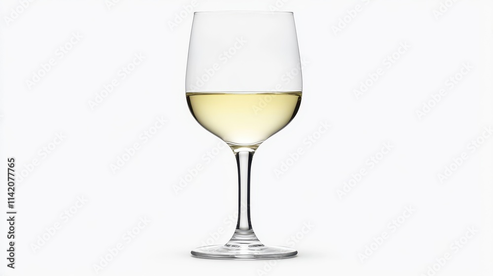 Minimalistic Transparent Wine Glass on a Light Background Minimalistic Transparent Wine Glass on a Light Background