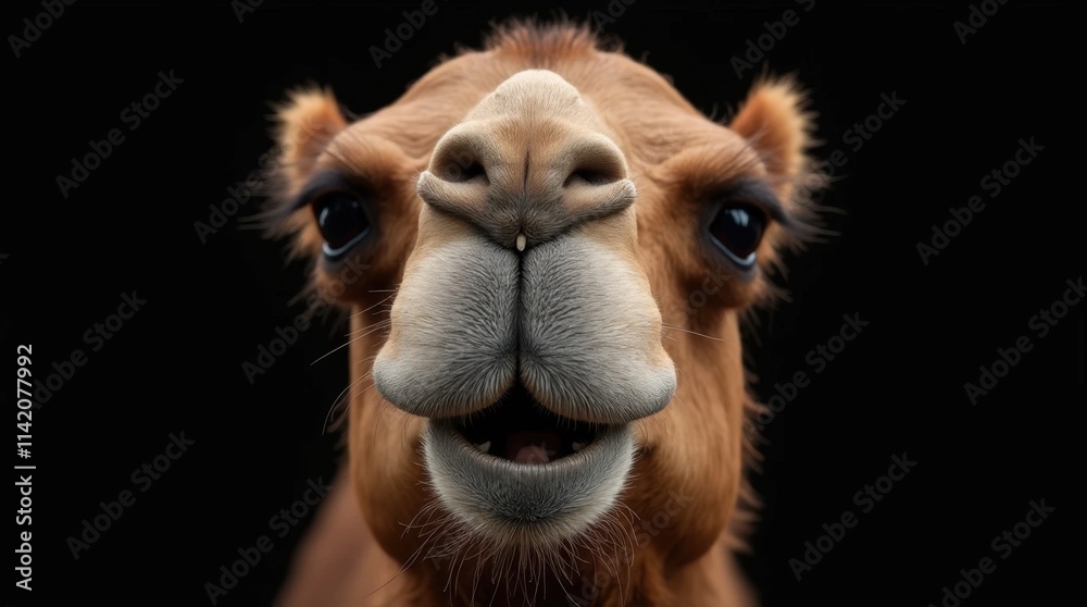 Obraz premium Camel Portrait with Intense Eyes
