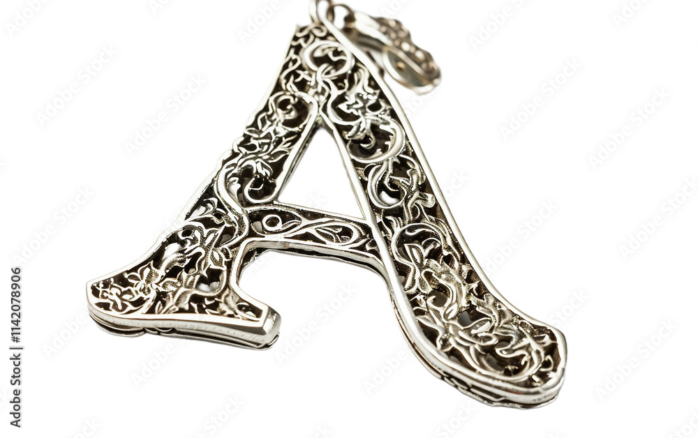 Obraz premium Delicate Silver Locket on transparent background PNG.