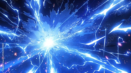 Abstract Blue Energy Burst