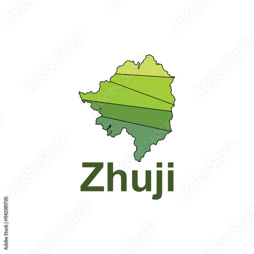 Zhuji map. vector map of the China Country. Borders of for your infographic. Vector illustration design template photo