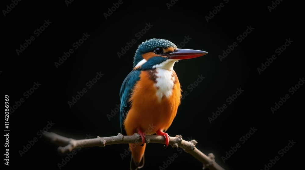Fototapeta premium Backlit Kingfisher in Macro Detail