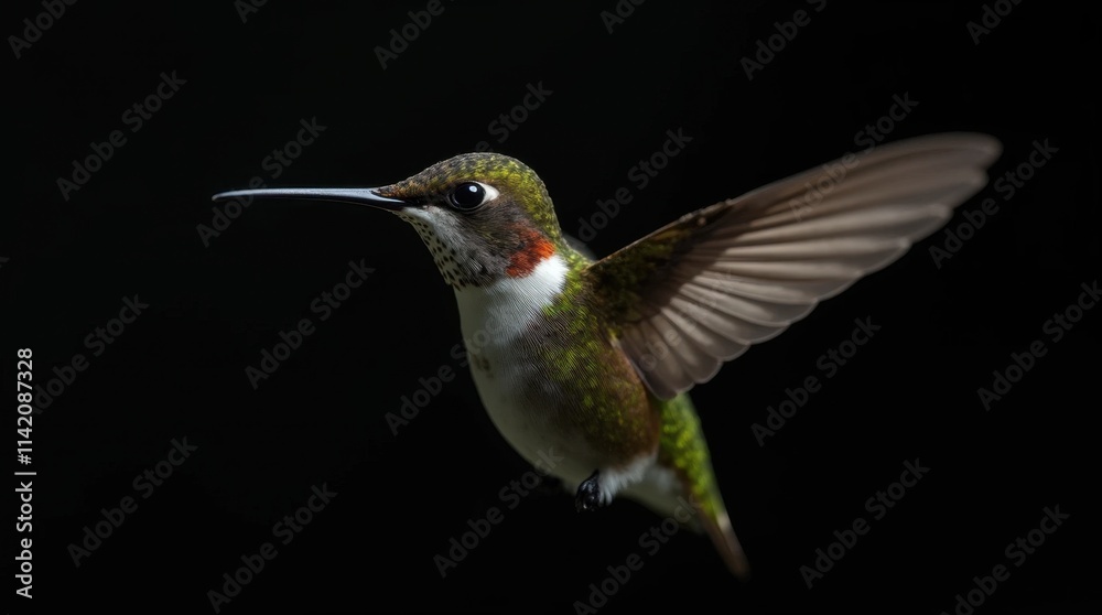 Fototapeta premium Close-Up of a Resting Hummingbird