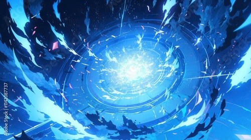 Abstract Blue Energy Vortex