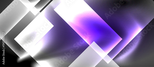 Dark neon colors with glass square shapes