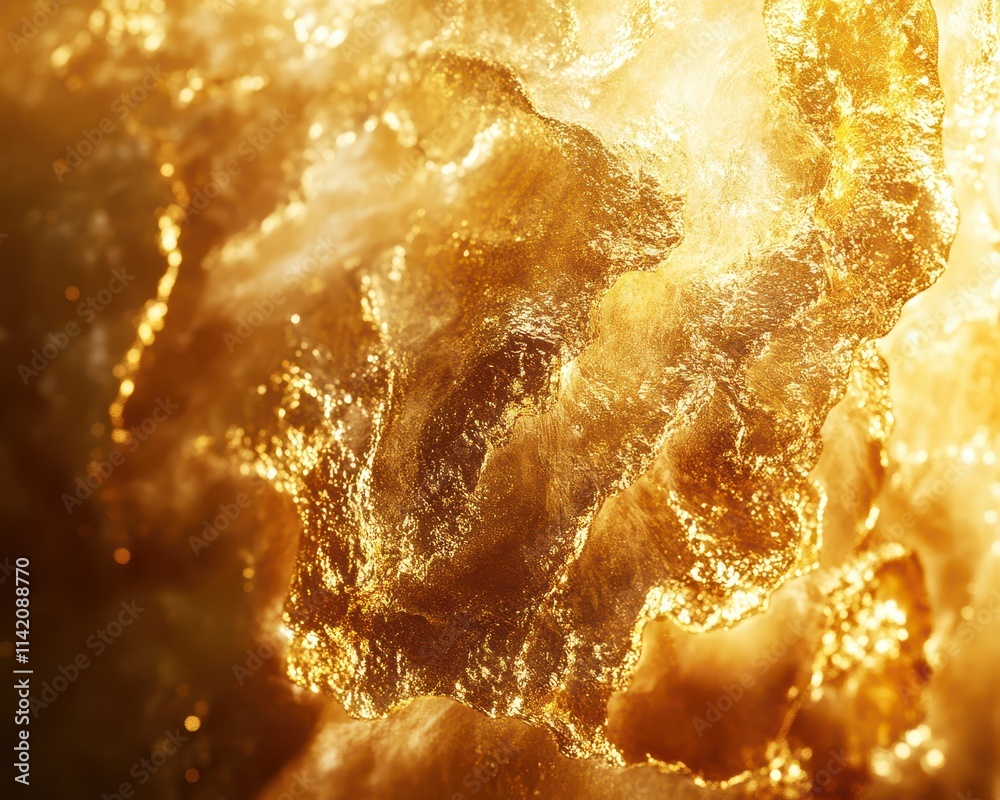 Radiating molten gold texture from a neck, evoking luxury and opulence Radiating molten gold texture from a neck, evoking luxury and opulence