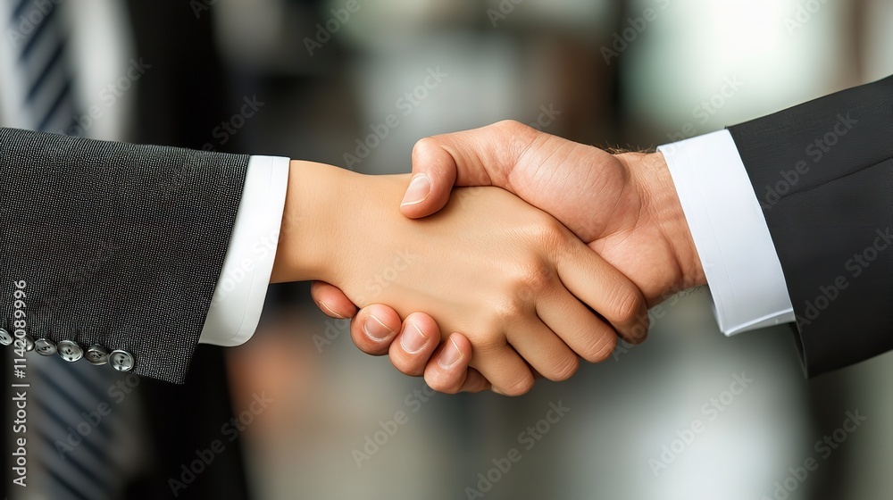 Close-Up of Hands Shaking After Signing a Business Deal Close-Up of Hands Shaking After Signing a Business Deal
