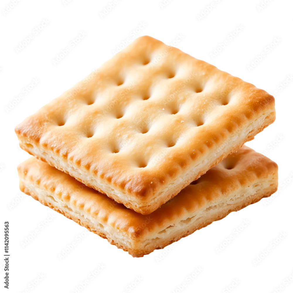golden crispy wafer stack light layered snack baked dessert treat isolated on png transparent background