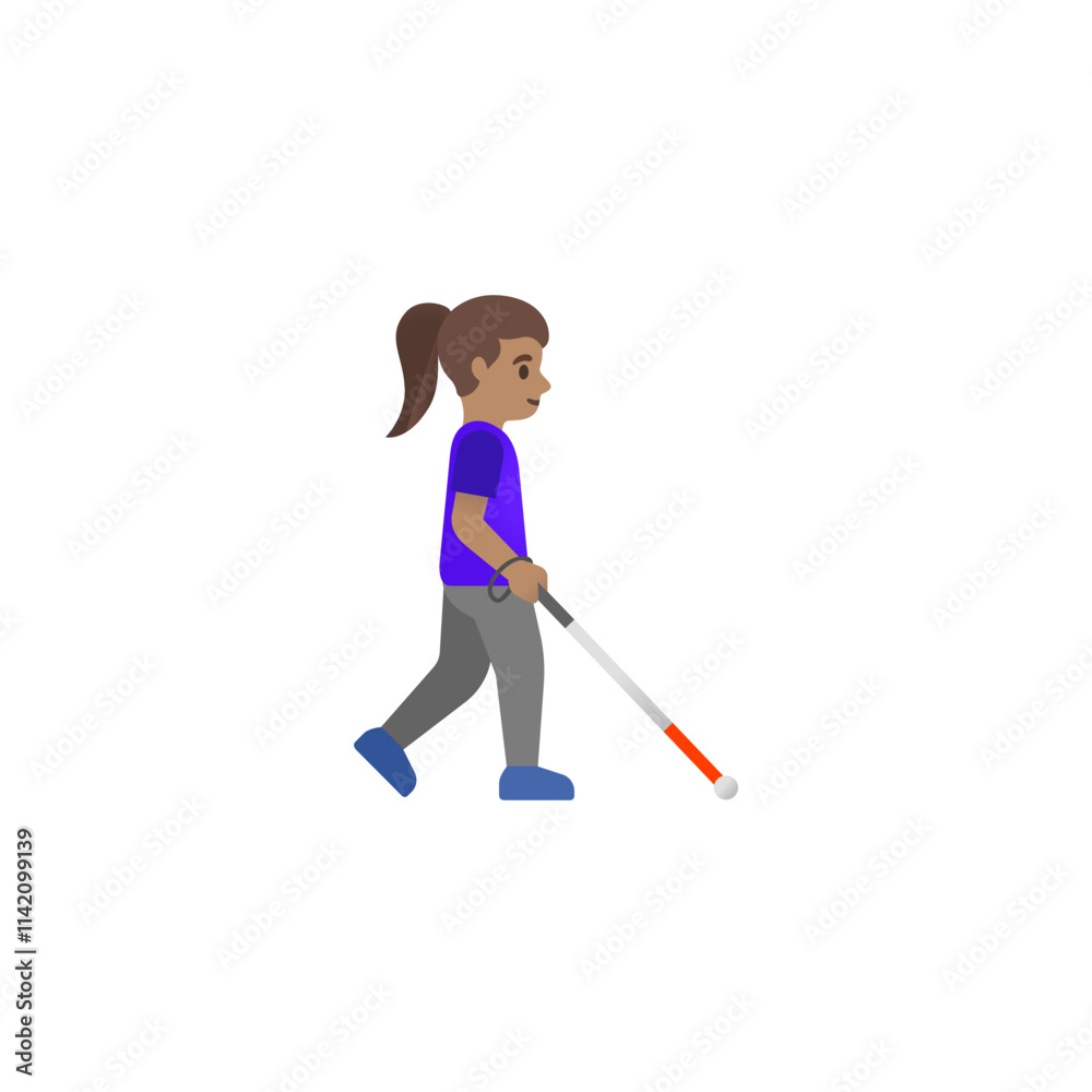 Person with White Cane Emoji
Person with White Cane Emoji