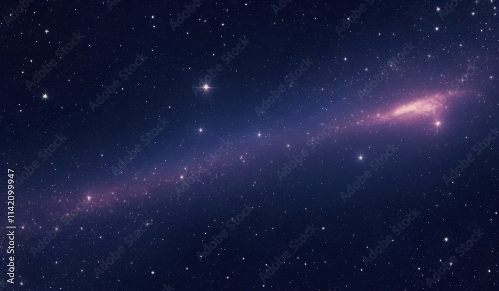 Fototapeta premium image of a galaxy with a bright purple streak