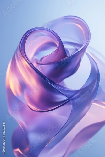 3D Abstract Digital Background with Smooth Gradients, Generative AI