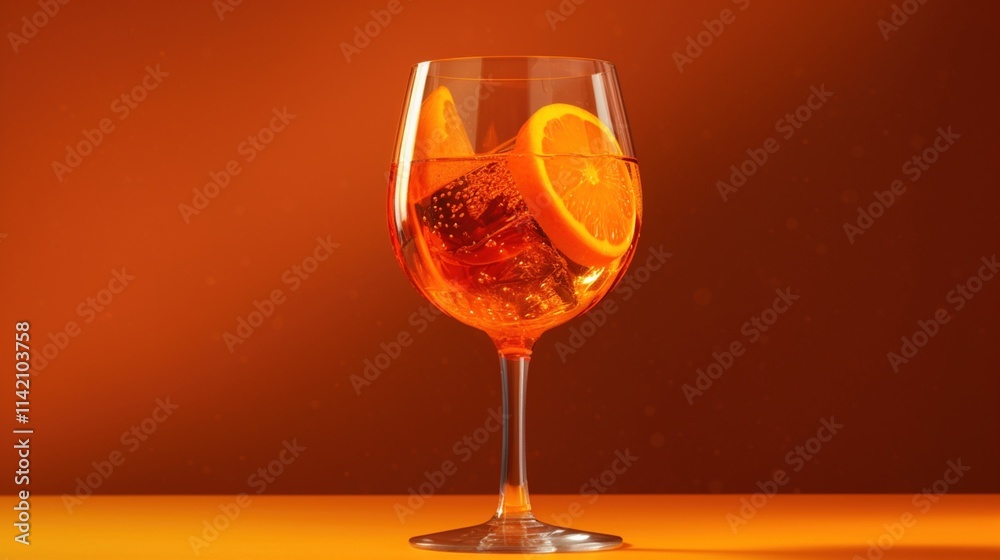 Aperol Spritz Cocktail in Glass Aperol Spritz Cocktail in Glass