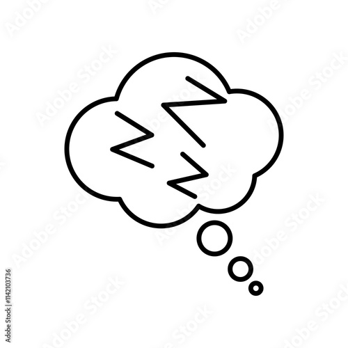 sleepiness icon, line vector isolated on white background. trendy and modern design
