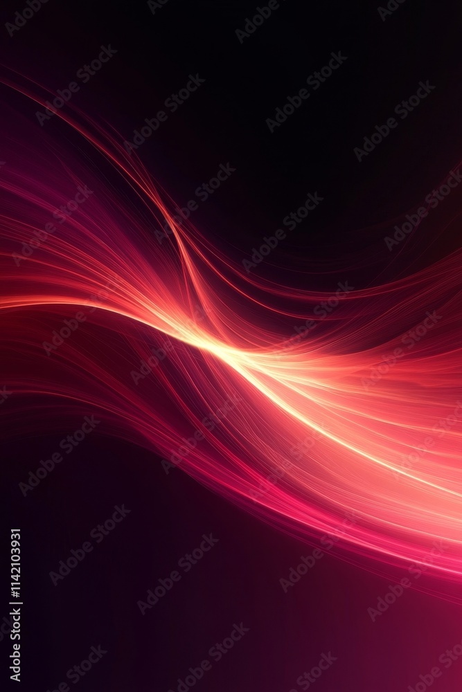 Naklejka premium Simple Business Digital Background with Smooth Lines, Generative AI