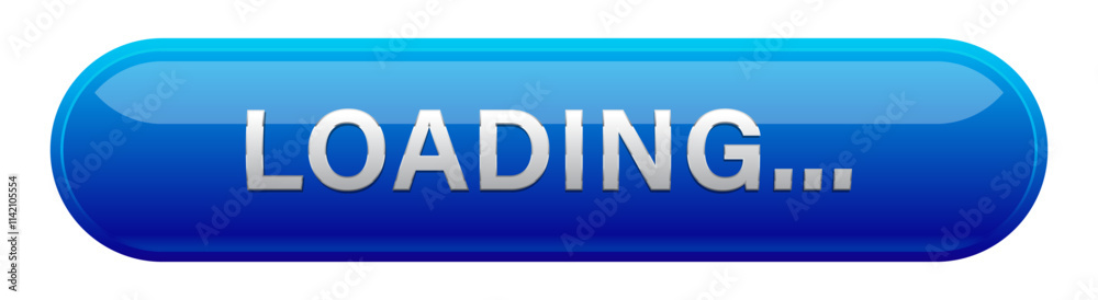 Loading bar blue button symbol, vector isolated Loading bar blue button symbol, vector isolated