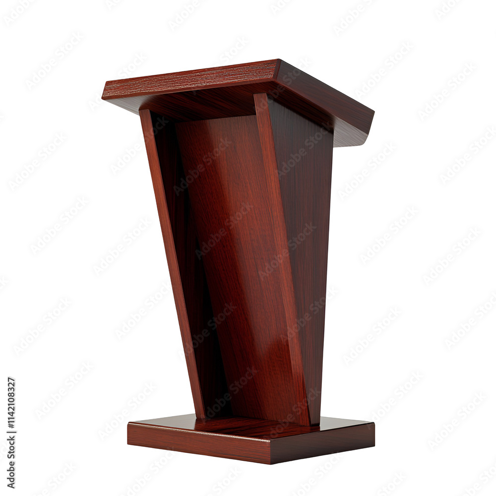 wooden podium isolated on white wooden podium isolated on white