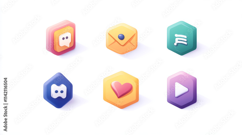 3d render notification bells, colorful unread message on phone or computer application. Alert notice, spam, chat box, online conversation isolated icons, Vector illustration in cartoon plastic style 3d render notification bells, colorful unread message on phone or computer application. Alert notice, spam, chat box, online conversation isolated icons, Vector illustration in cartoon plastic style