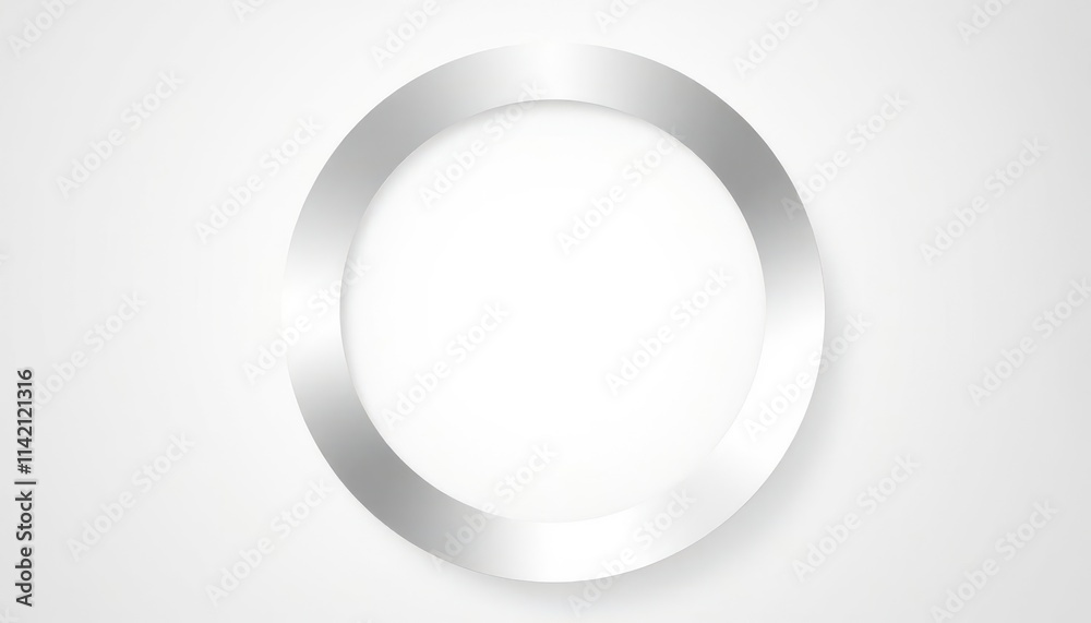 a silver circle on a white background with a shadow a silver circle on a white background with a shadow