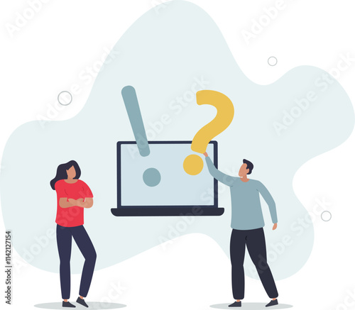 Feedback and review.asking questions and receiving answers..flat characters.