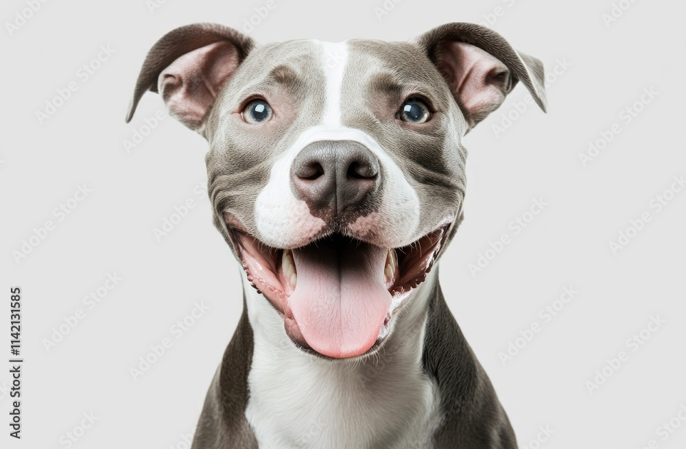 A black dog is smiling at the camera with its tongue out A black dog is smiling at the camera with its tongue out